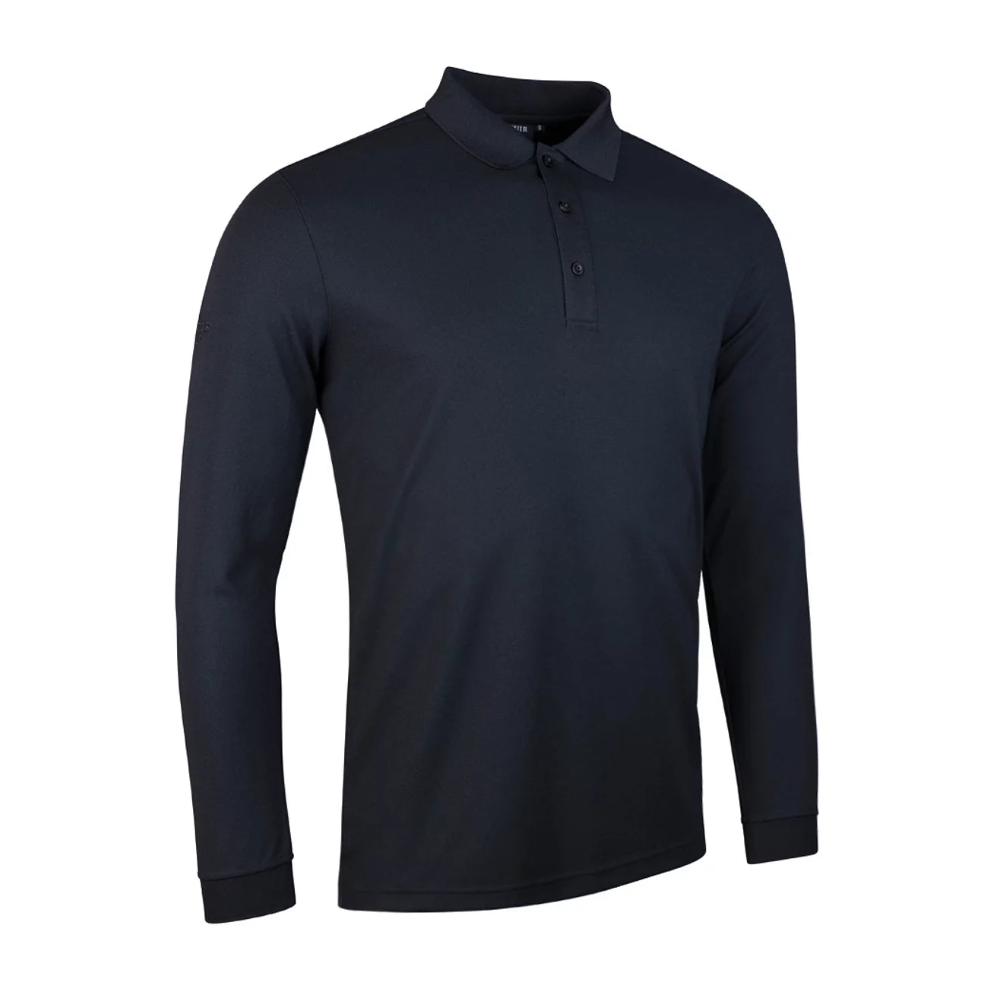 G max Mens Long Sleeve Performance Pique Golf Polo Shirt XL