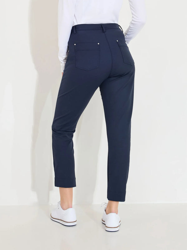 Lds Elite 7/8 Trousers Mid Waist - Navy