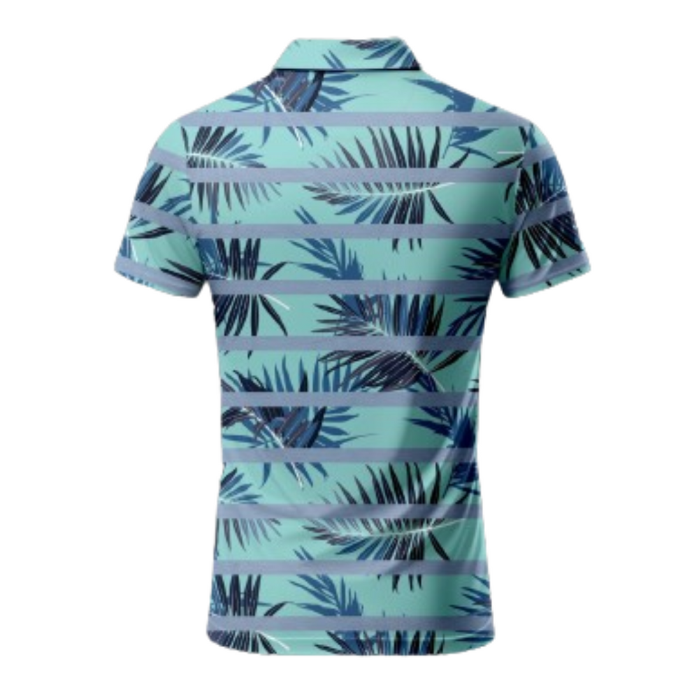 Kids Golf Polo Tropical Blue
