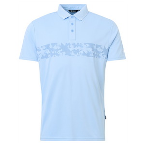 Mens Hosel Drycool Polo - Ice Blue