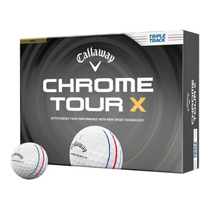 Chrome Tour X Triple Track Golf Balls - White