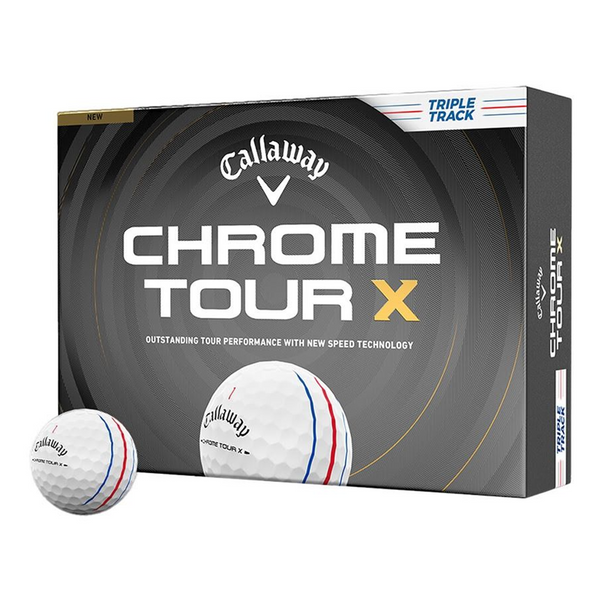 Chrome Tour X Triple Track Golf Balls - White
