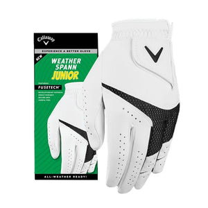 Callaway Junior's Weather Spann Glove - Left Hand - White 24M
