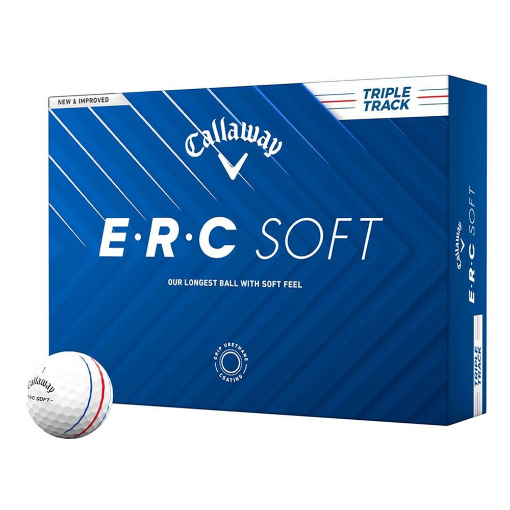 ERC Soft Triple Track Golf Balls - White