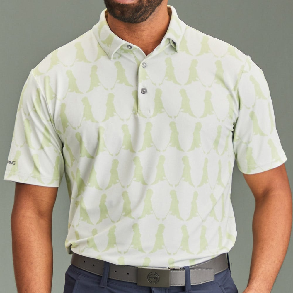 Mr. PING Printed Men's Polo Shirt - Limelight Multi