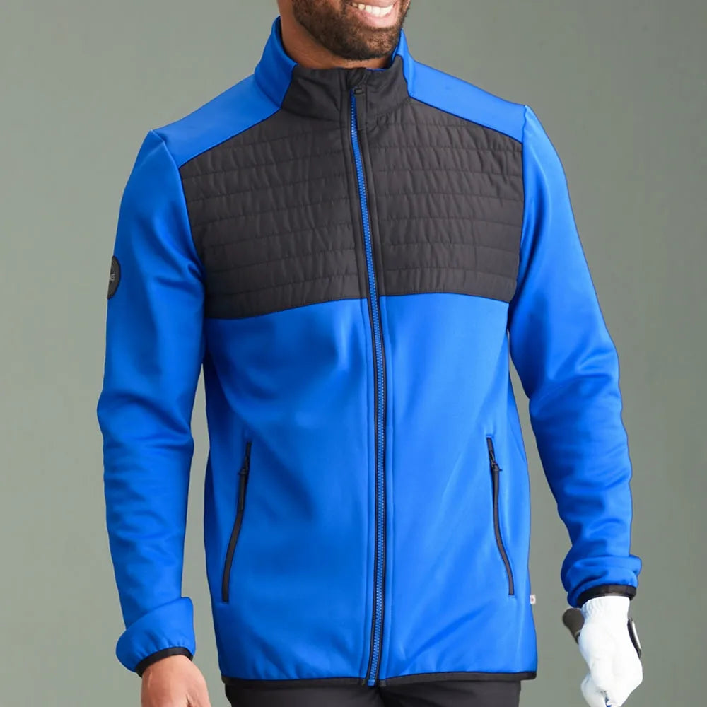 Firth Men's Hybrid Fleece Jacket - Blue /Black