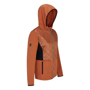 Gem Ladies Hybrid Hooded Jacket - Auburn/Black