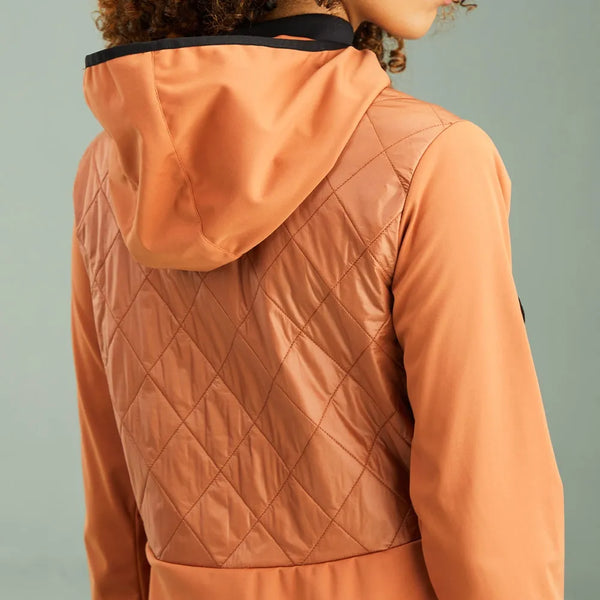 Gem Ladies Hybrid Hooded Jacket - Auburn/Black