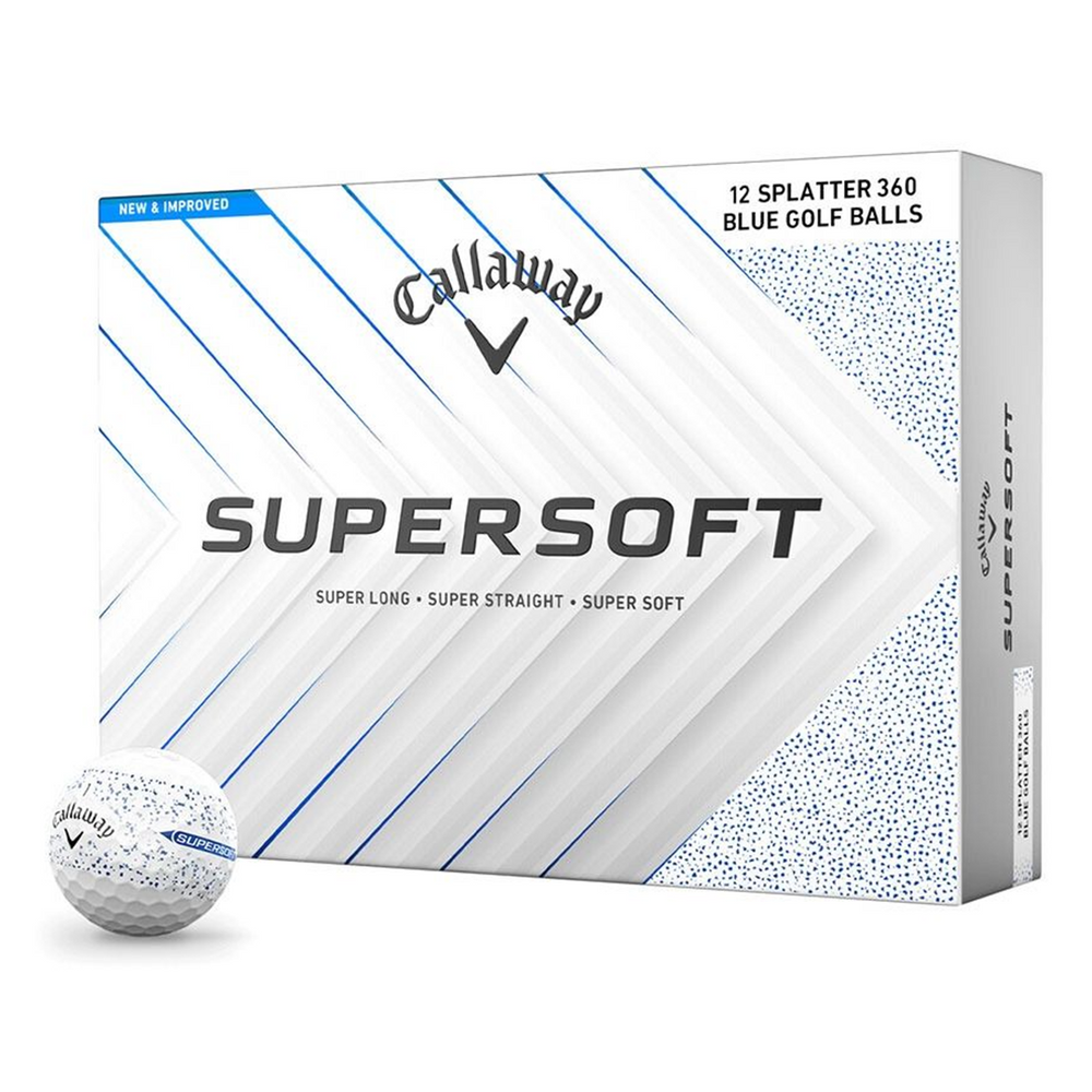 Supersoft Blue Splatter Golf Balls 2025